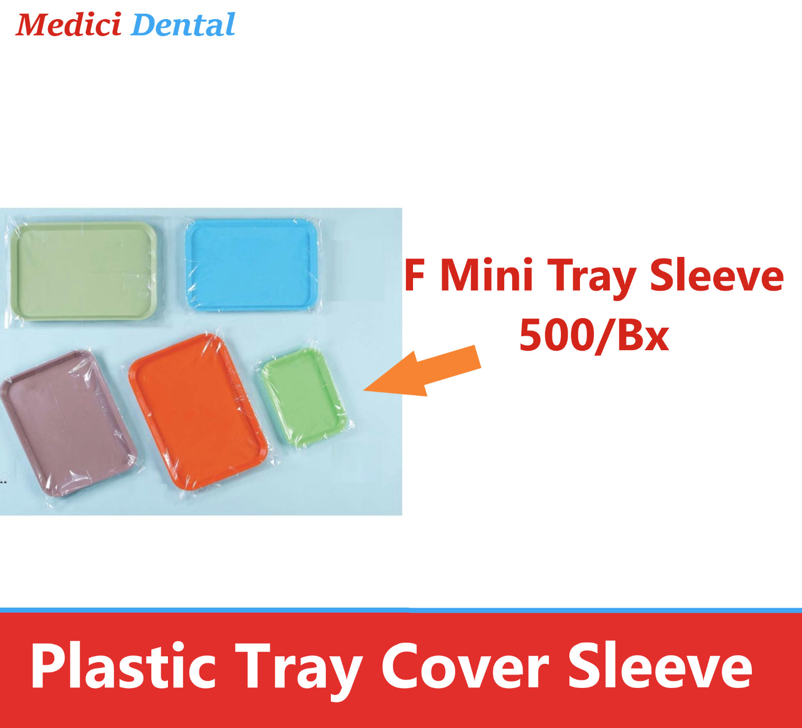 Dental Tray Sleeves For B Ritter Tray Clear Plastic Cover 10.5″ x 14″, F “Mini”