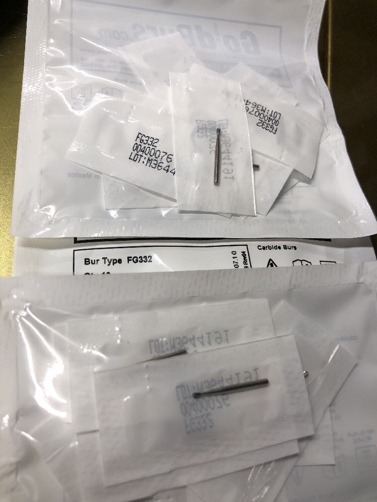 50 Fg Carbide Burs 332, Midwest Type, Made in Canada,50 High Quality Burs