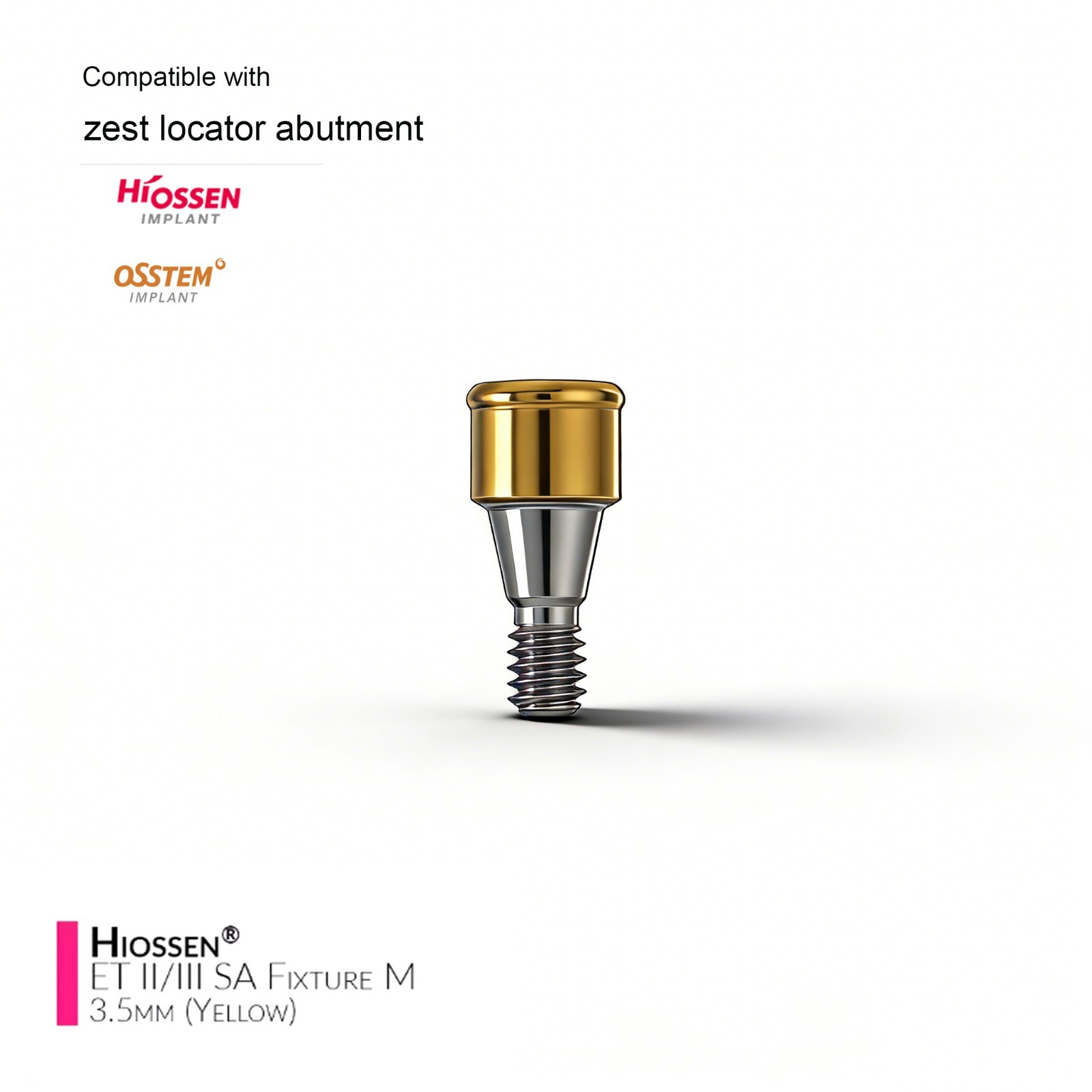 Locator Overdenture Abutment Mini/Regular 3.5/4.0/4.5mm Int Hex Fits Hiossen ET