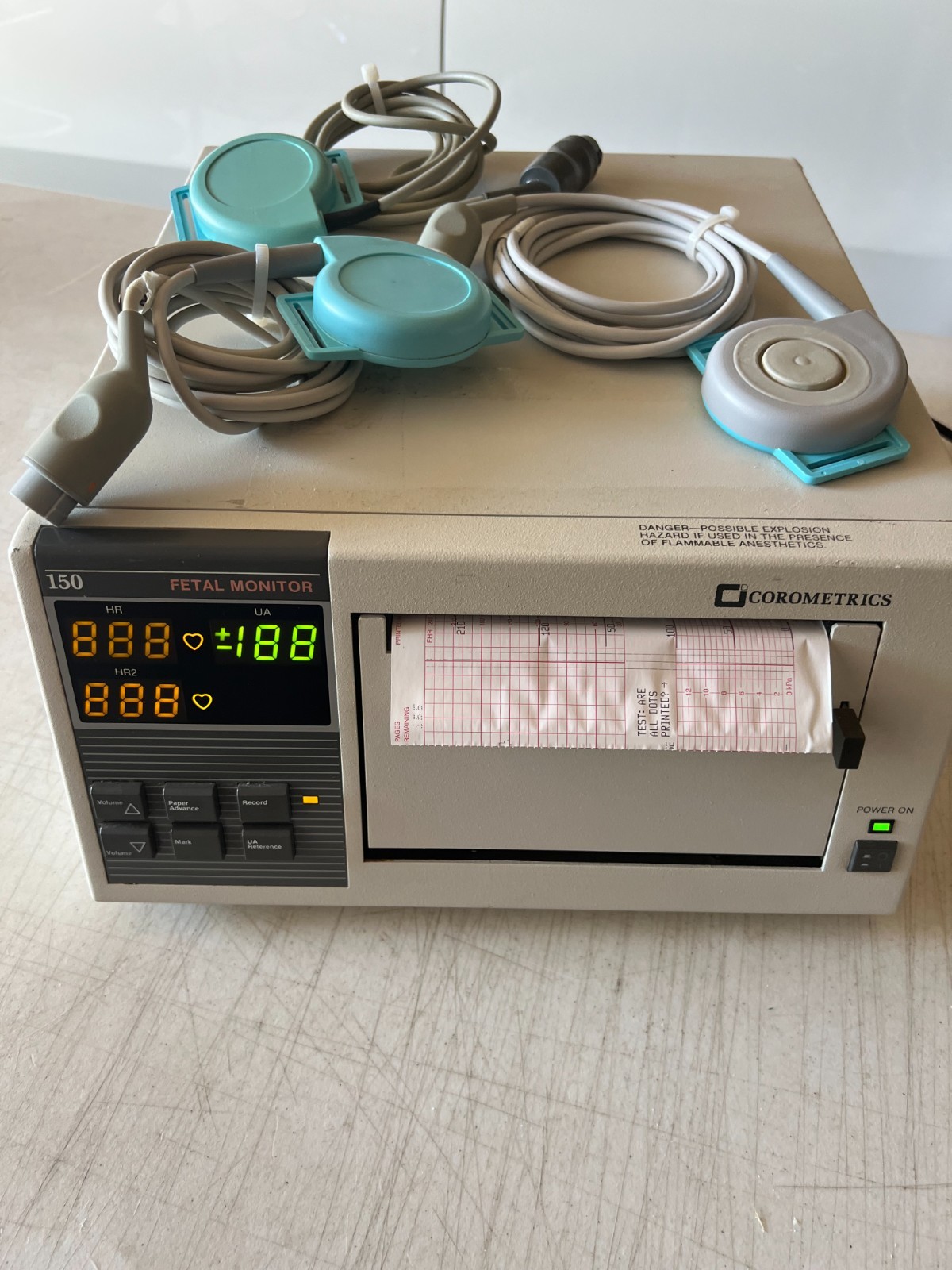 GE Corometrics 150 Fetal Monitor w/ Cables