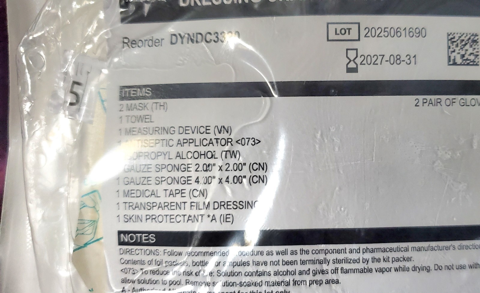 MEDLINE PORT DRESSING CHANGE KIT- QTY 11 Kits