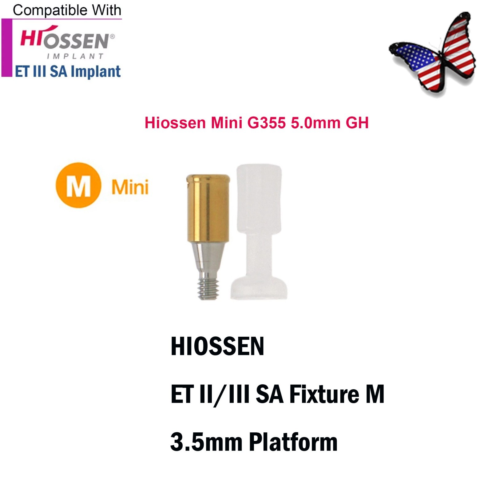 US Locator Abutment for Hiossen ET Osstem Snucone Mini Platform Male Cap Inserts