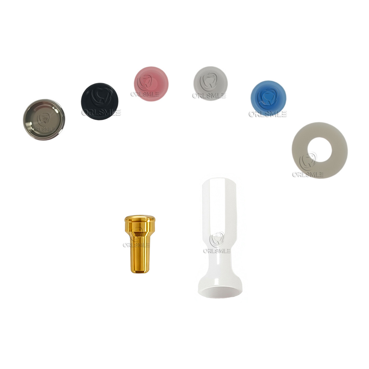 Locator abutment set full Set Male cap kits fit to Bicon-2.5 GH1-7mm
