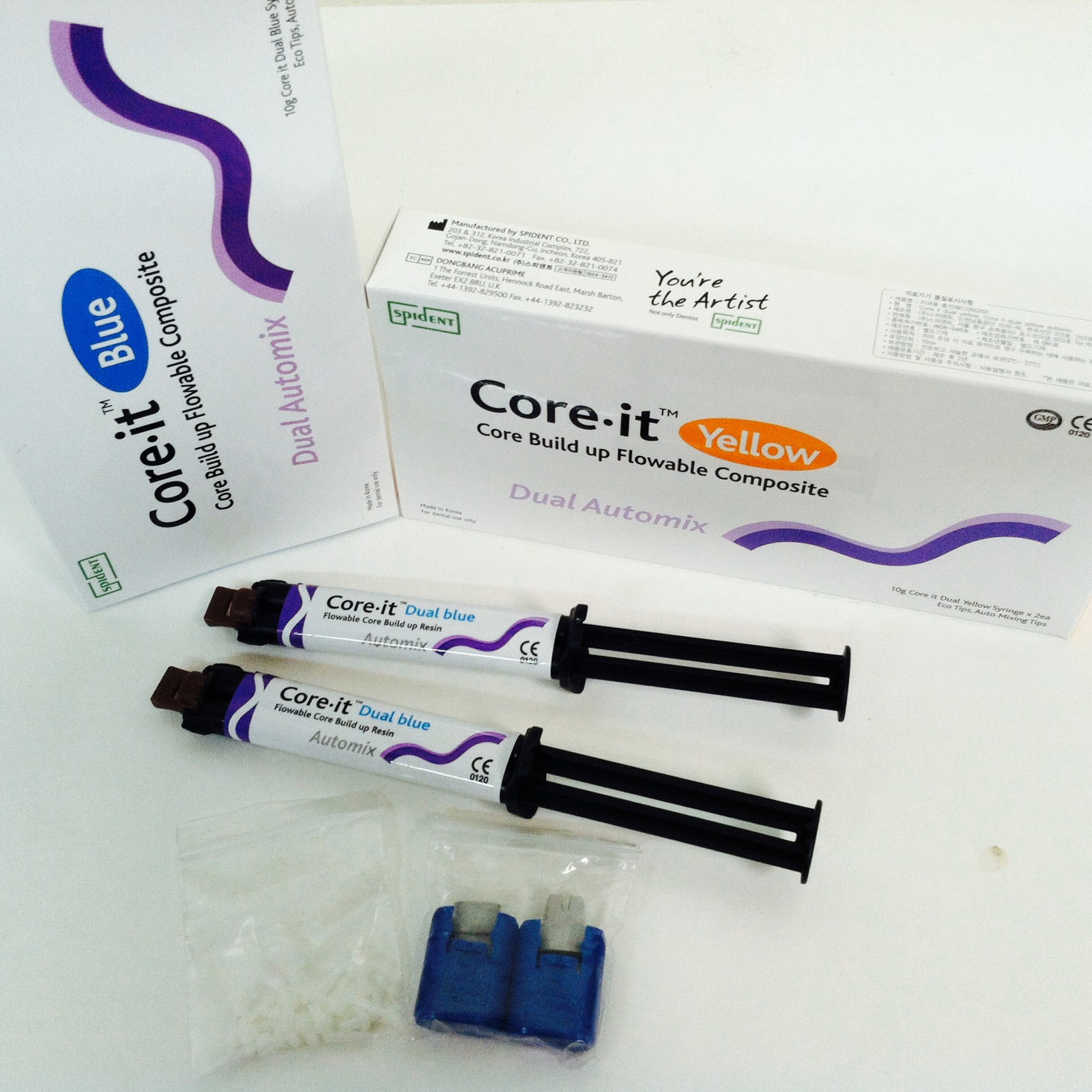 Spident Core.it Yellow – Dual Syringe Pack 10g x 2 _COSKY
