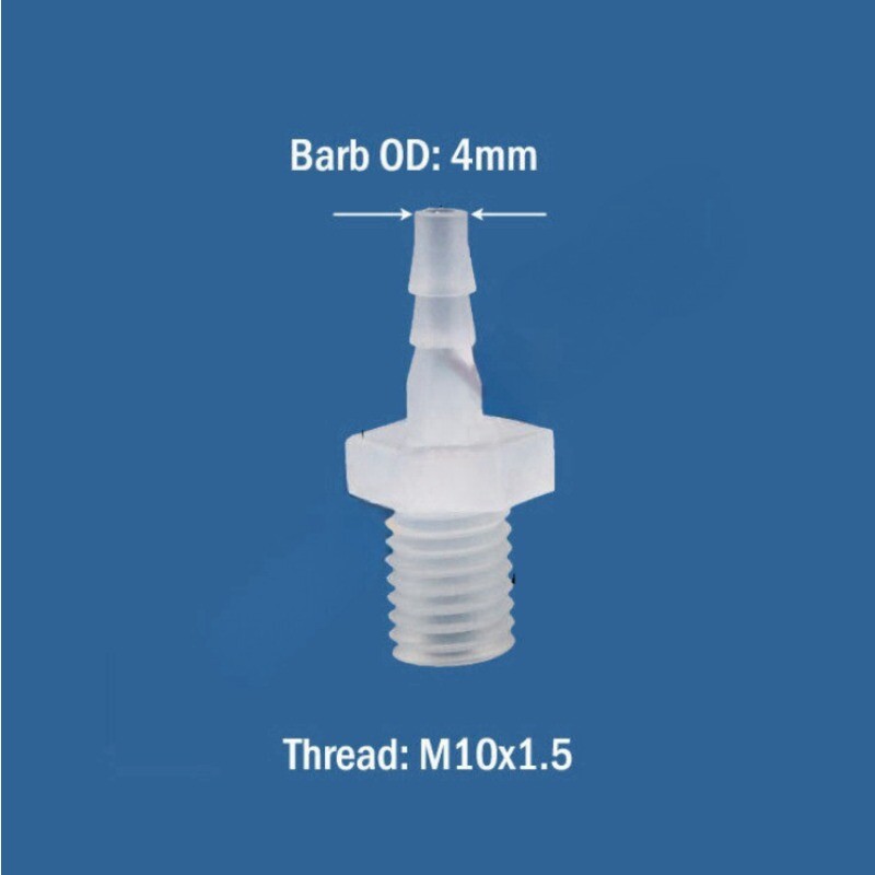Inch In Plastic Metric Male Thread to Hose Barb Fitting Connector Tube Adapter