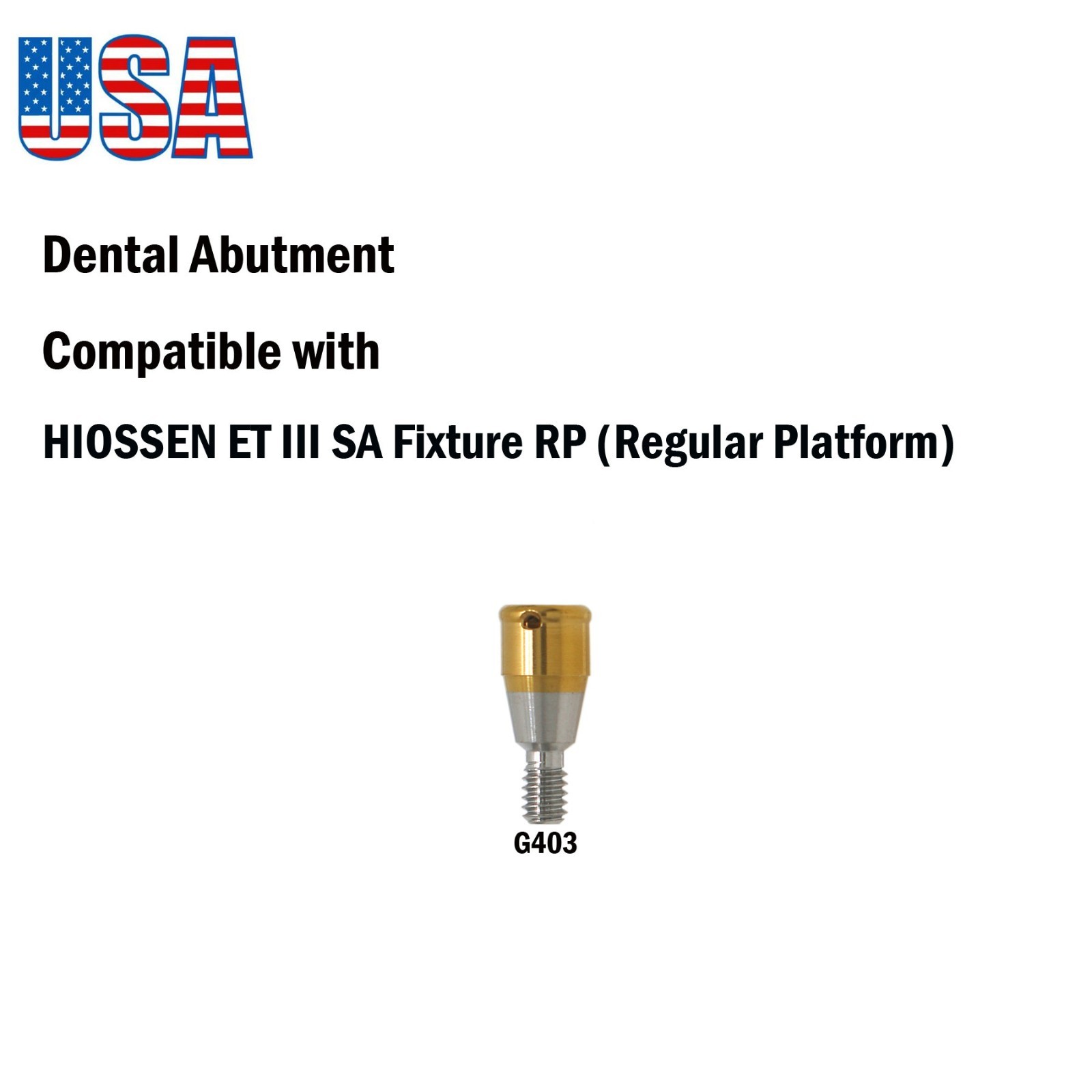 US Implant Locator Attachment Abutment For Hiossen ET Regular Platform 1.0-7.0mm