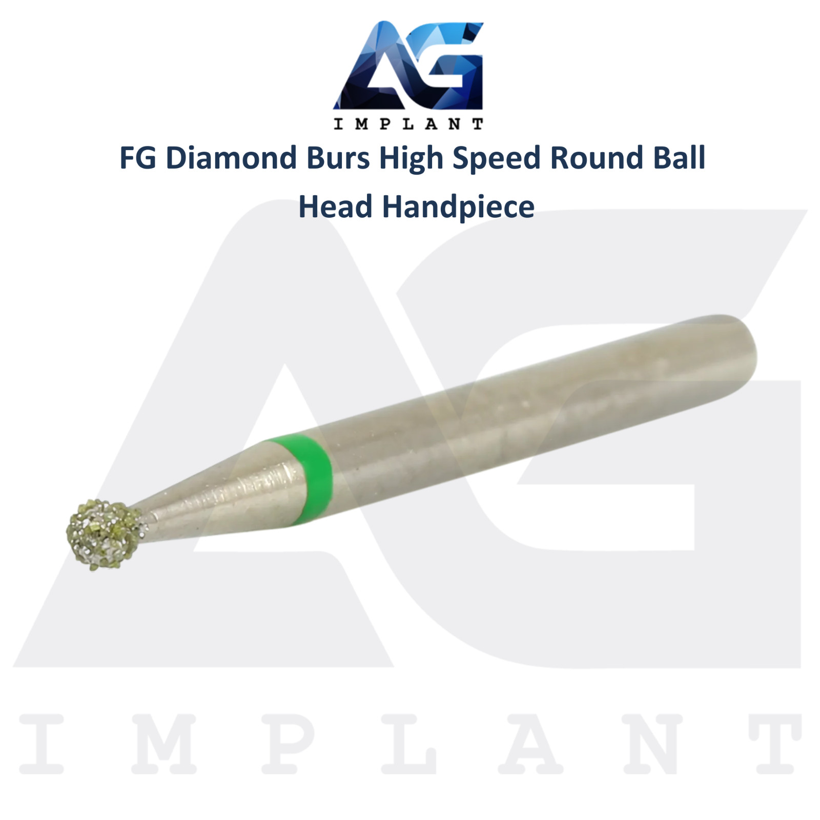 Dental FG Diamond Grit Burs High Speed Round Ball Head Handpiece Sterile 10pcs