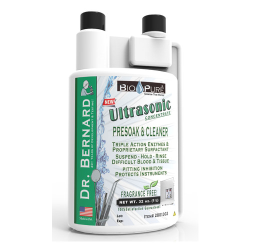 NEW BIO-PURE Ultrasonic Presoak & Cleaner 3-in-1 16 oz. Dental EXP:2022-05 USA