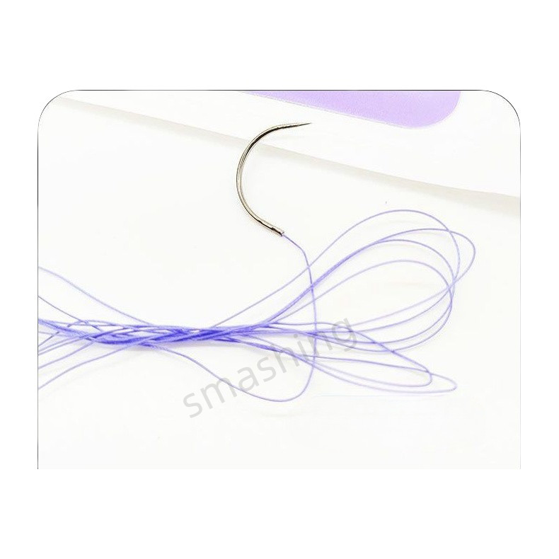 100Pc Absorbable Dental Oral Surgical Suture Violet PGA 4-0 75cm 3/8 Reverse Cut