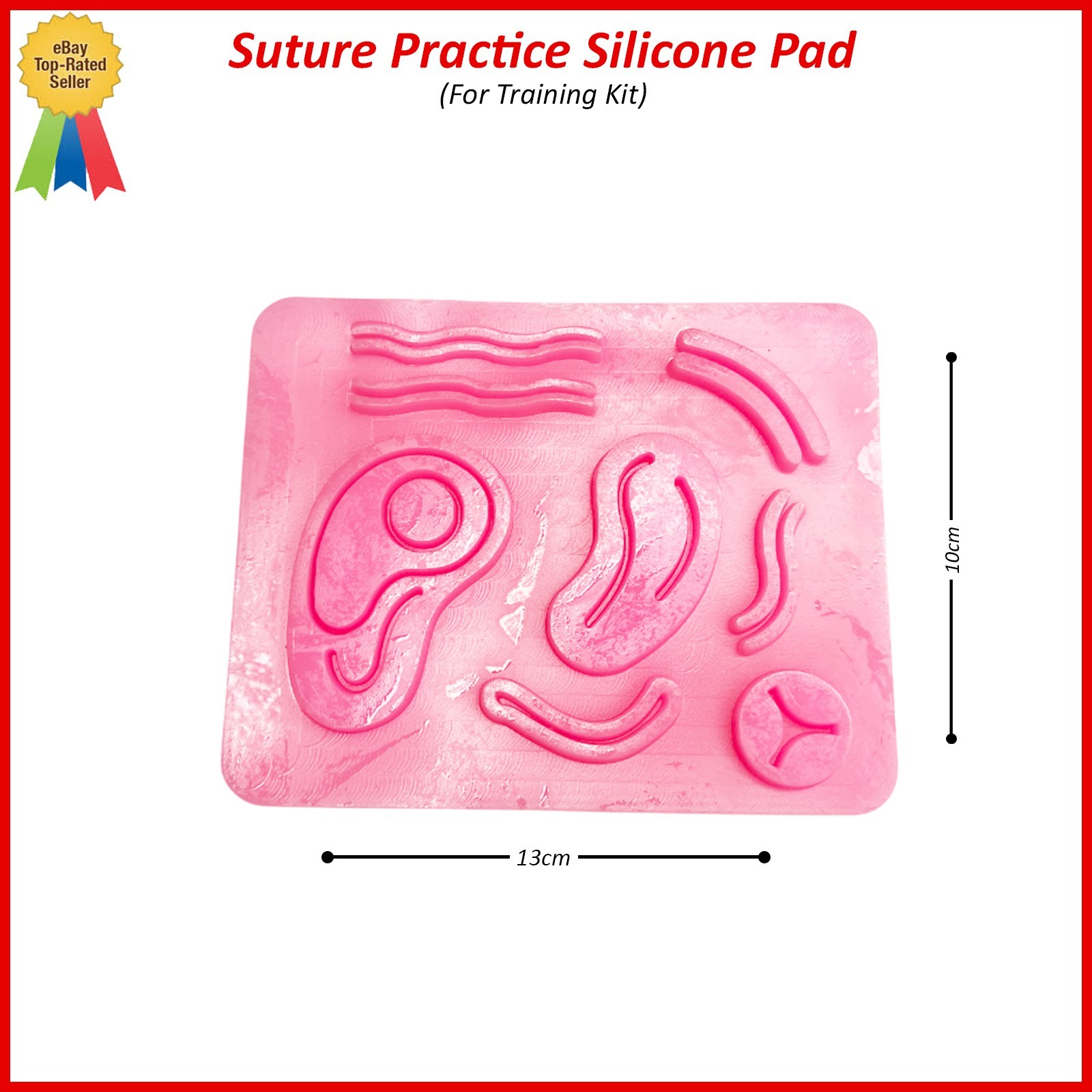 Ear Skin Suture Practice Silicone Pad Wound Simulated Surgical Training Kit