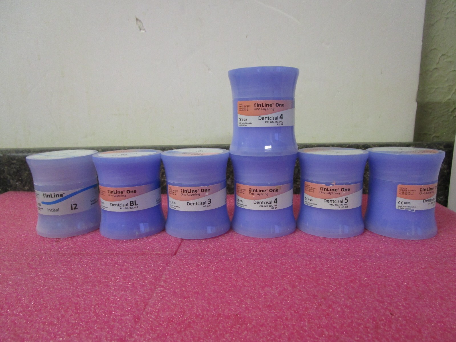 Qty (7) 100g IPS InLine One Layering Dentcisal – Partial Bottles – READ
