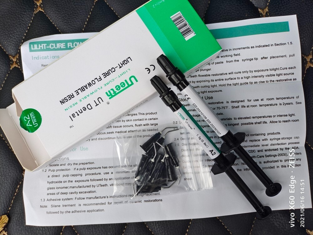 Dental Flowable Composite Resin Light Cure Syringe A1/A2/A3 Tooth Filling Bond