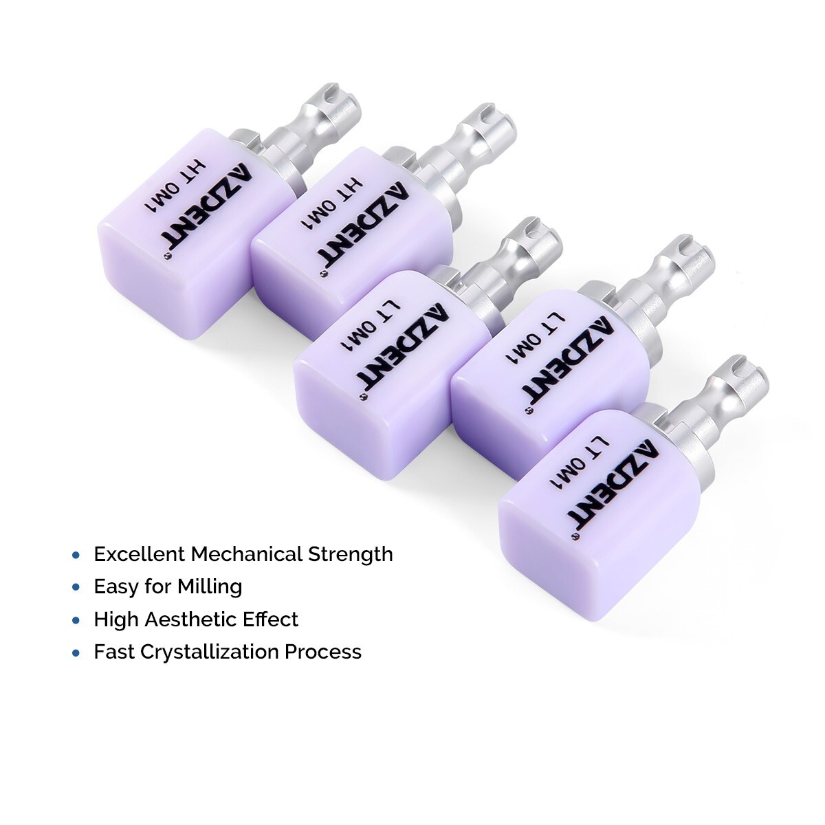 AZDENT HT/LT Dental Glass Ceramic Lithium Dislicate Blocks CEREC Emax CAD Block