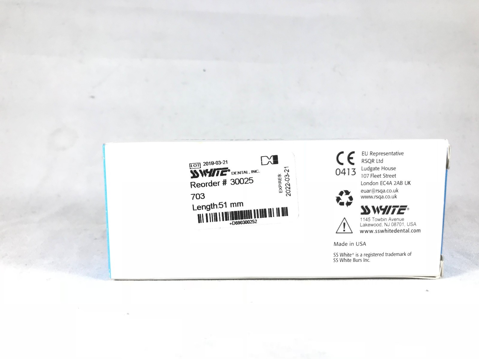 SS WHITE #703 Oral Surgery Burs Shank #2 (51 mm) FDA APPROVED