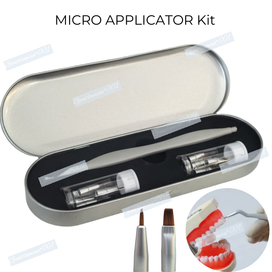 Dental Brush Pen Replaceable Brushes Tips Straight Curved Head Mini Micro Brush