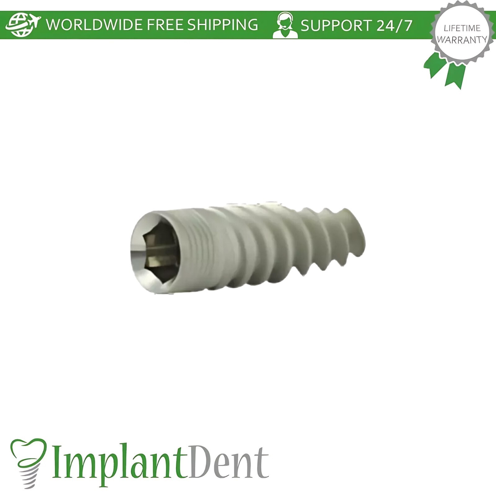 1x Dental Slim Spiral Fixture SLA Surface Titanium Int Hex Connection 2.0mm