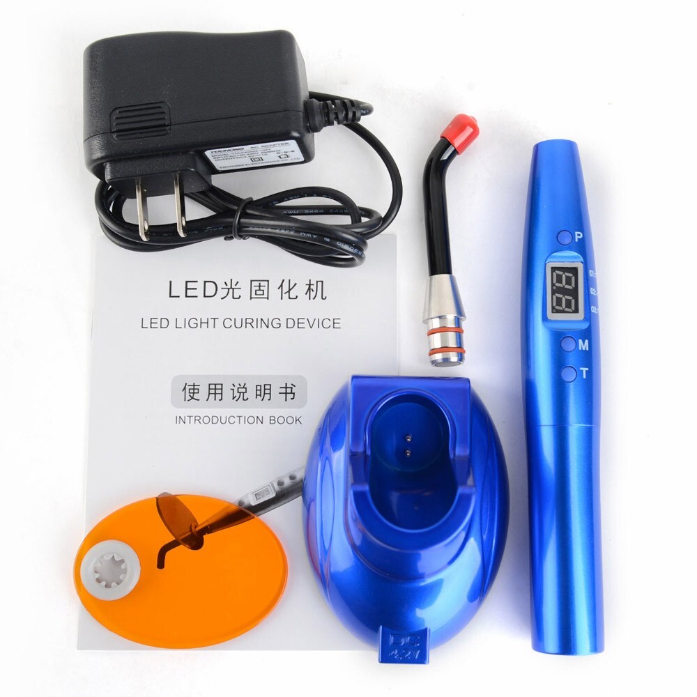 Dental Cordless LED Curing Light 1200mw 5W Cure Lamp 3 Modes