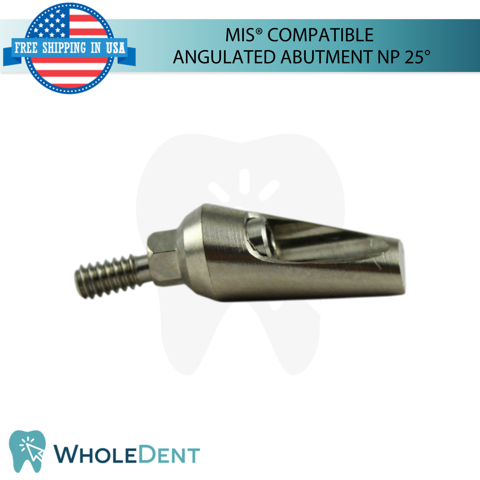 10x Angulated Dental Prosthetic 25° NP MIS® Compatible 9.0mm Int Hex 2.10mm