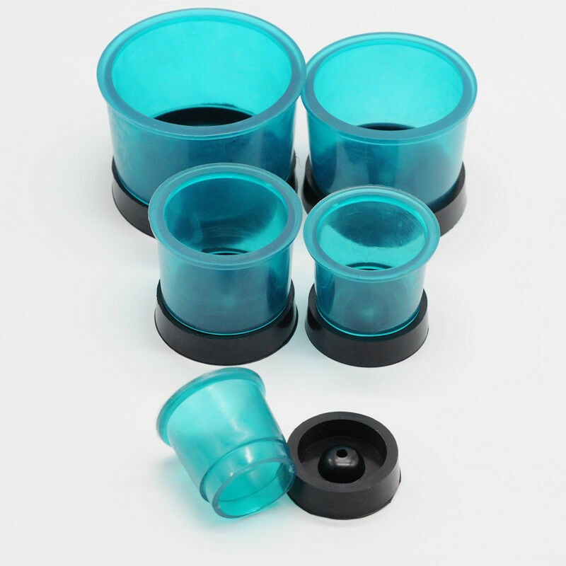 5 Pcs Dental Round Casting Flasks Rings Silicone Formers Base Wax Rubber Tools