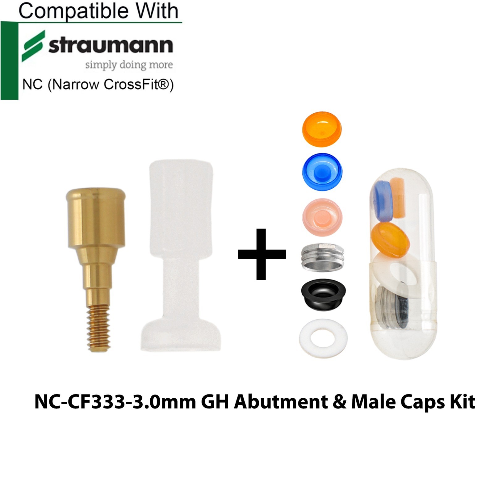 Dental Locator Abutment 1-5.0mm GH Compatible with Straumann NC/RC Implant Sys