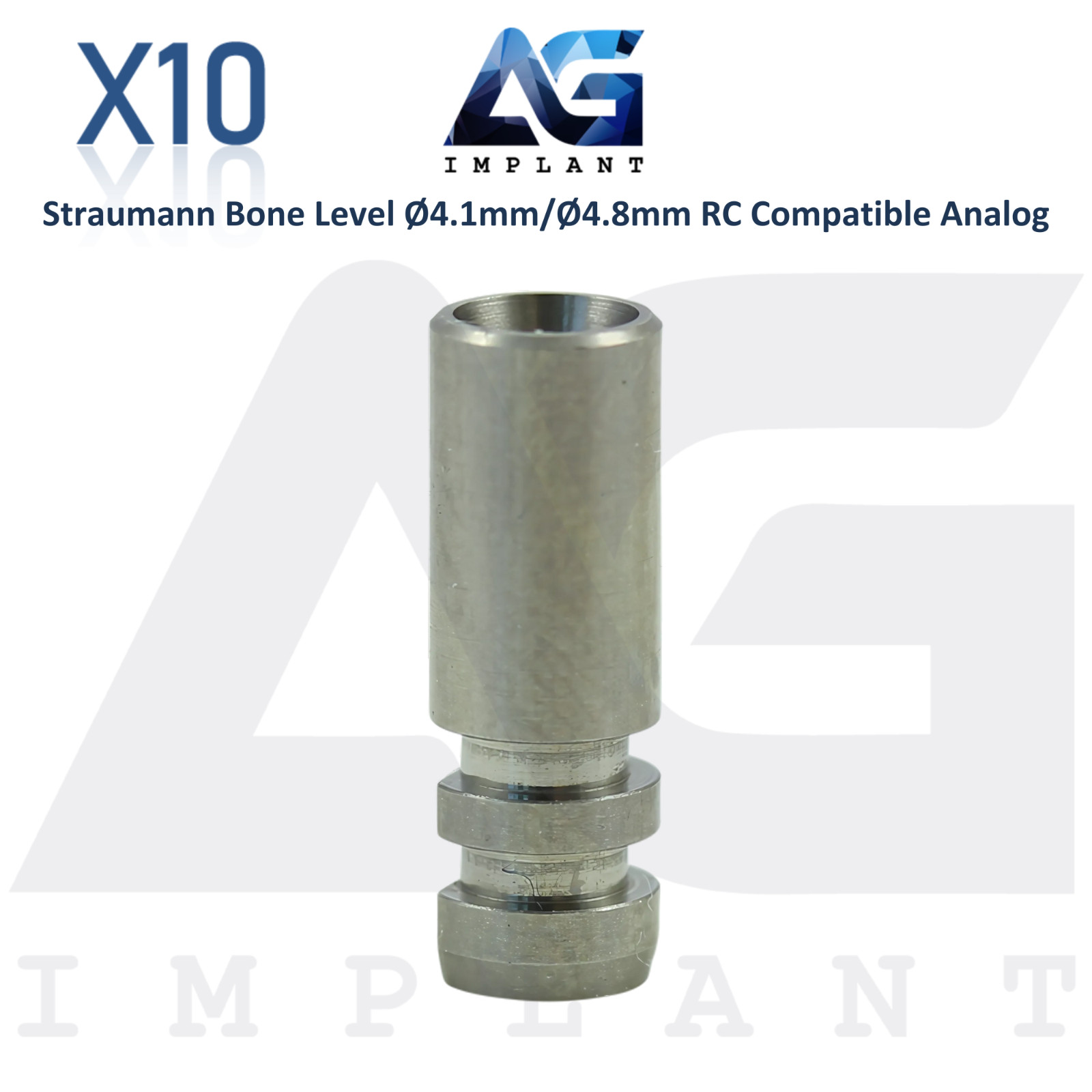 10 Straumann B0ne Level Ø4.1mm/Ø4.8mm RC Compatible Fixture Analog Dental