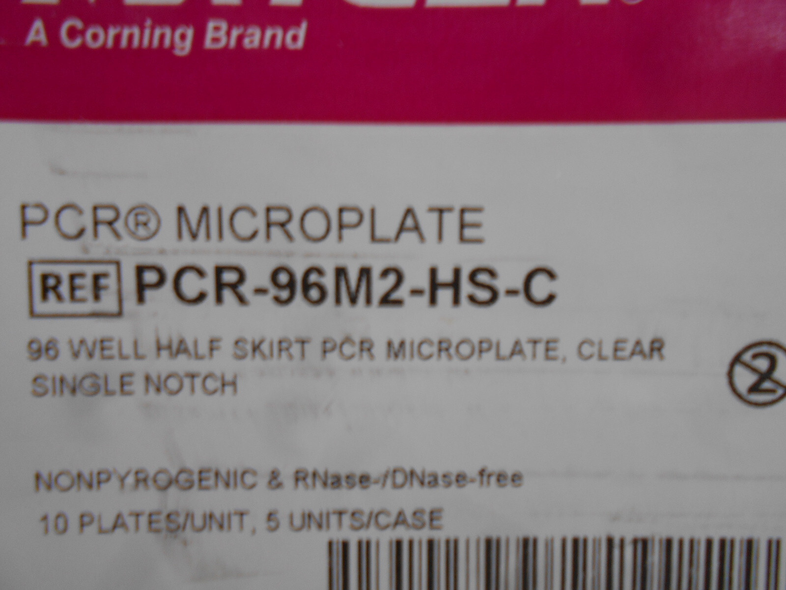 AXYGEN MICROPLATE PCR-96M2-HS-C 96 WELL HALF SKIRT CLEAR SINGLE NOTCH PKG of 10