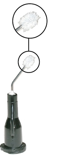 Dental Delivery Tip with Brush Pre-bent Needle Tip with Microbrush #1357 100pk