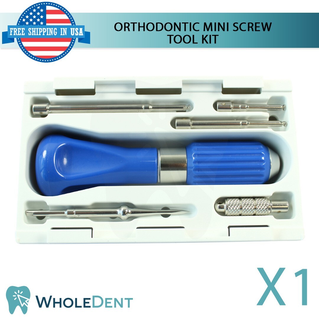 Dental Mini Screw Orthodontic Anchorage Tool Kit Morelli Treatment Driver Stem