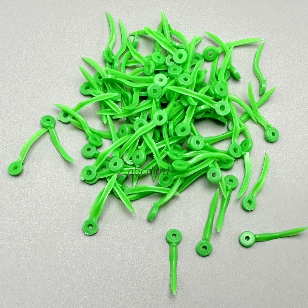 1000Pcs Dental Plastic Wedges W End Circular Holes Concave Design Diastema Wedge
