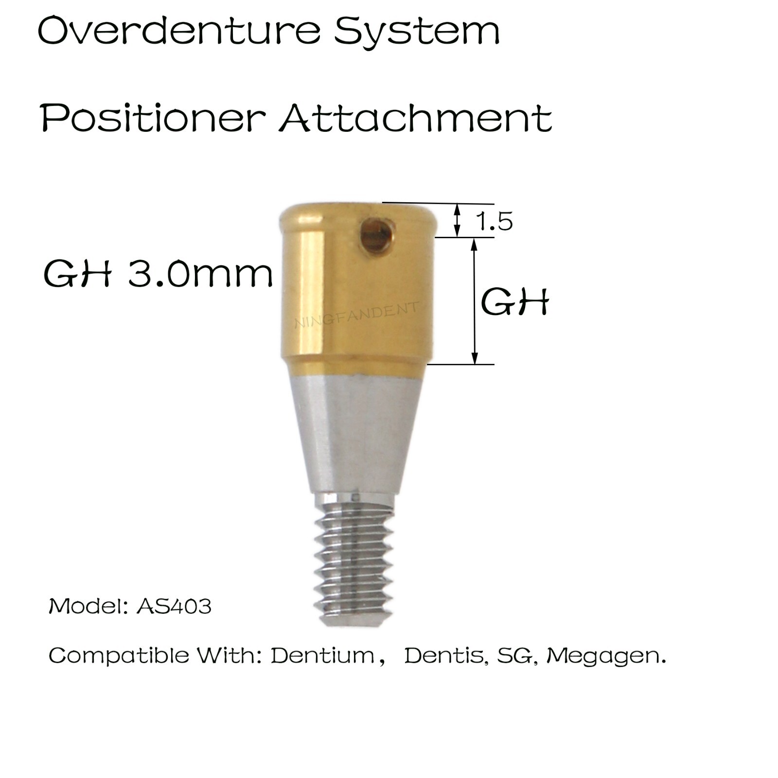 Dentiumm/Dentis/SG/Mega Gen Overdenture Locator Abutments For 3.0/4.0/5.0mm GH
