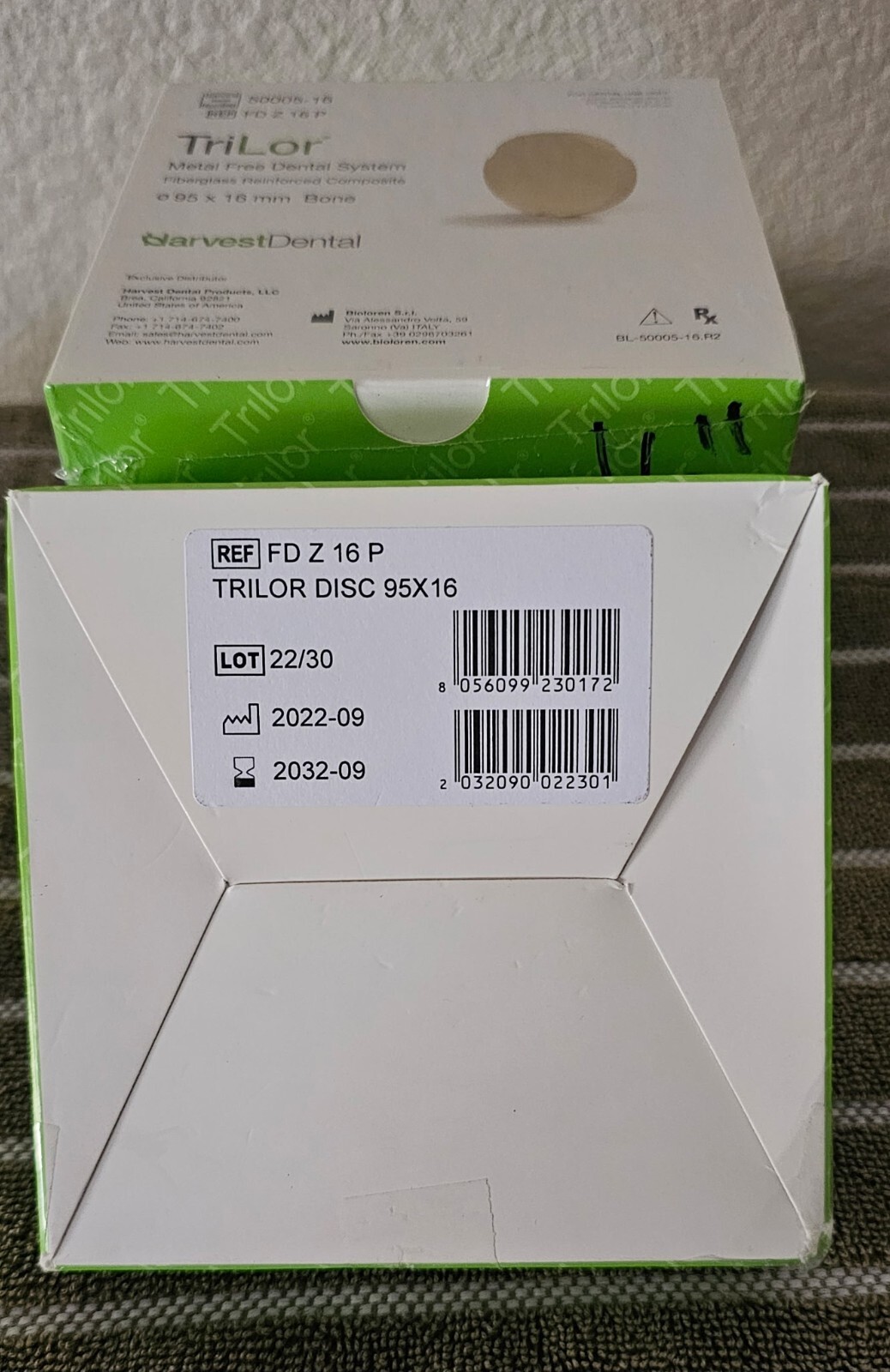 Harvest Dental Trilor milling disc 95x16mm zirconzahn system (bone)