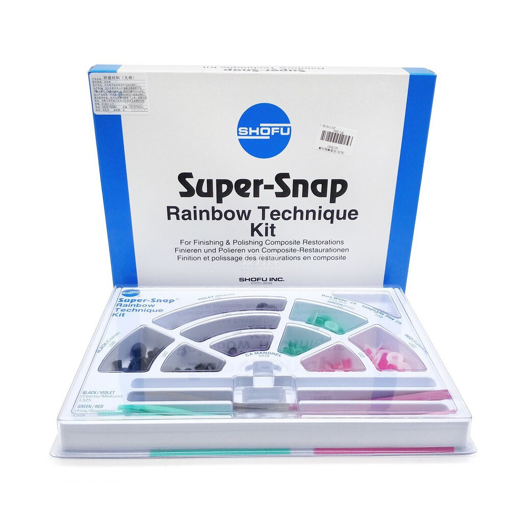 Shofu Super-Snap Rainbow Technique Efficient Safe Finishing & Polishing Kit