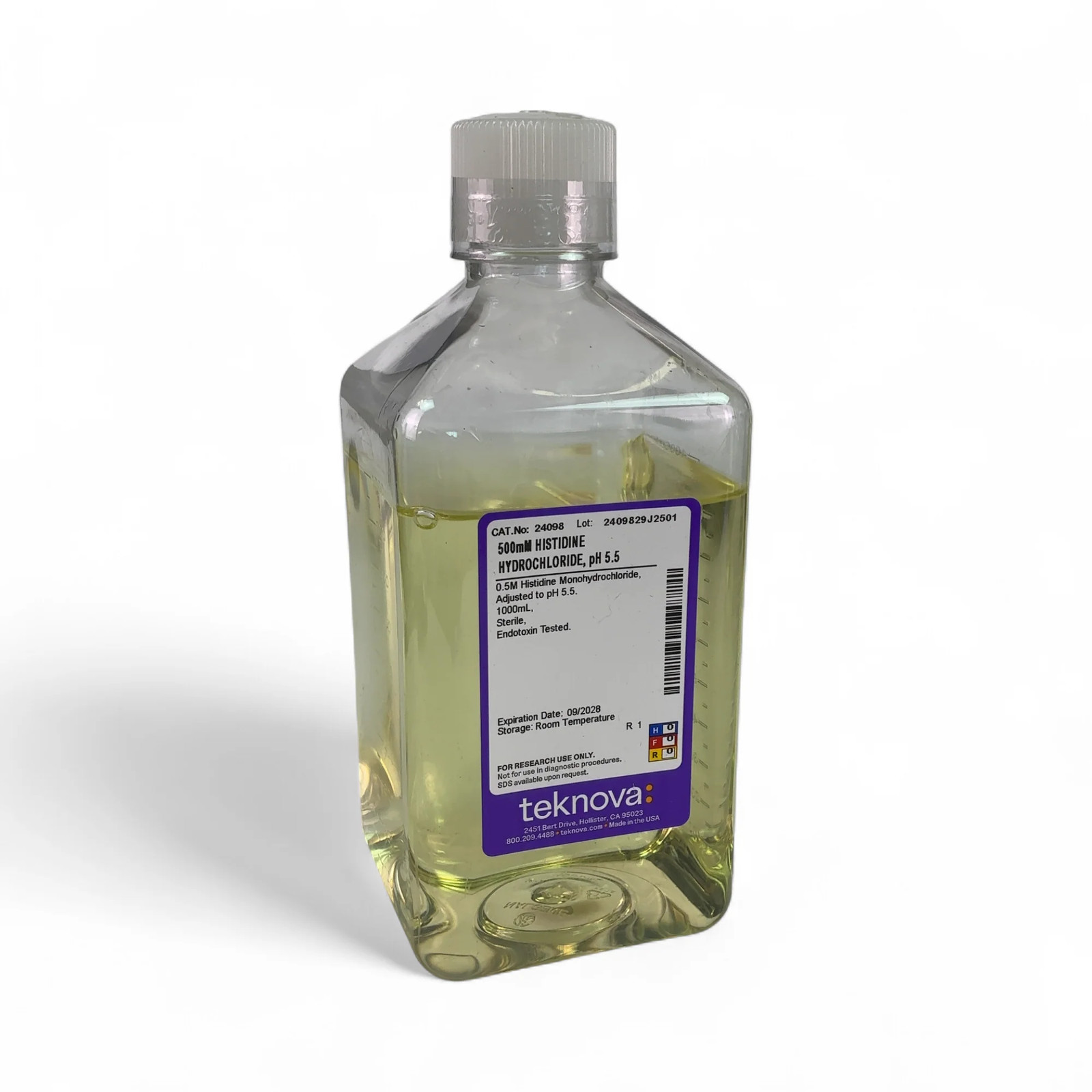 Teknova 500mM Histidine Hydrochloride, pH 5.5 24098 – 5 Bottles (Best Offer!)