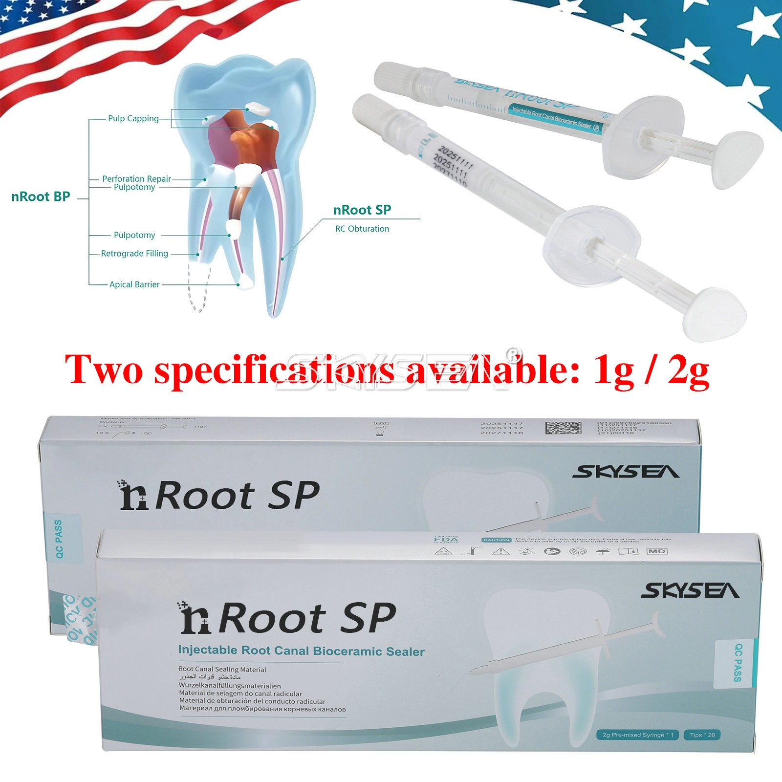 Dental Injectable Root Canal Bioceramic Sealer Endodontic Sealing Filling Cement