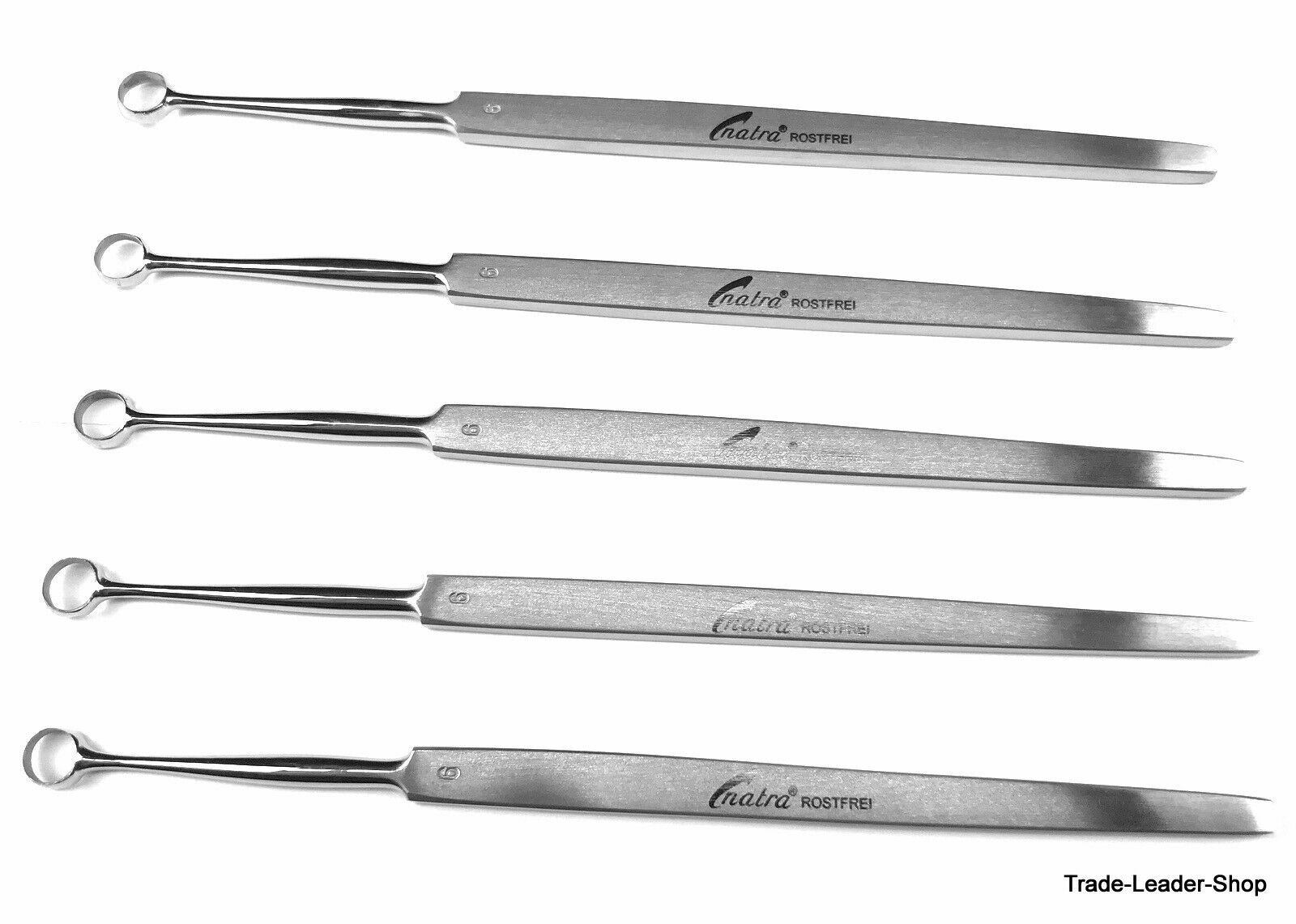 5x FOX Lupus Curette 14 cm 6 mm skin dermatology foot care pedicure NATRA