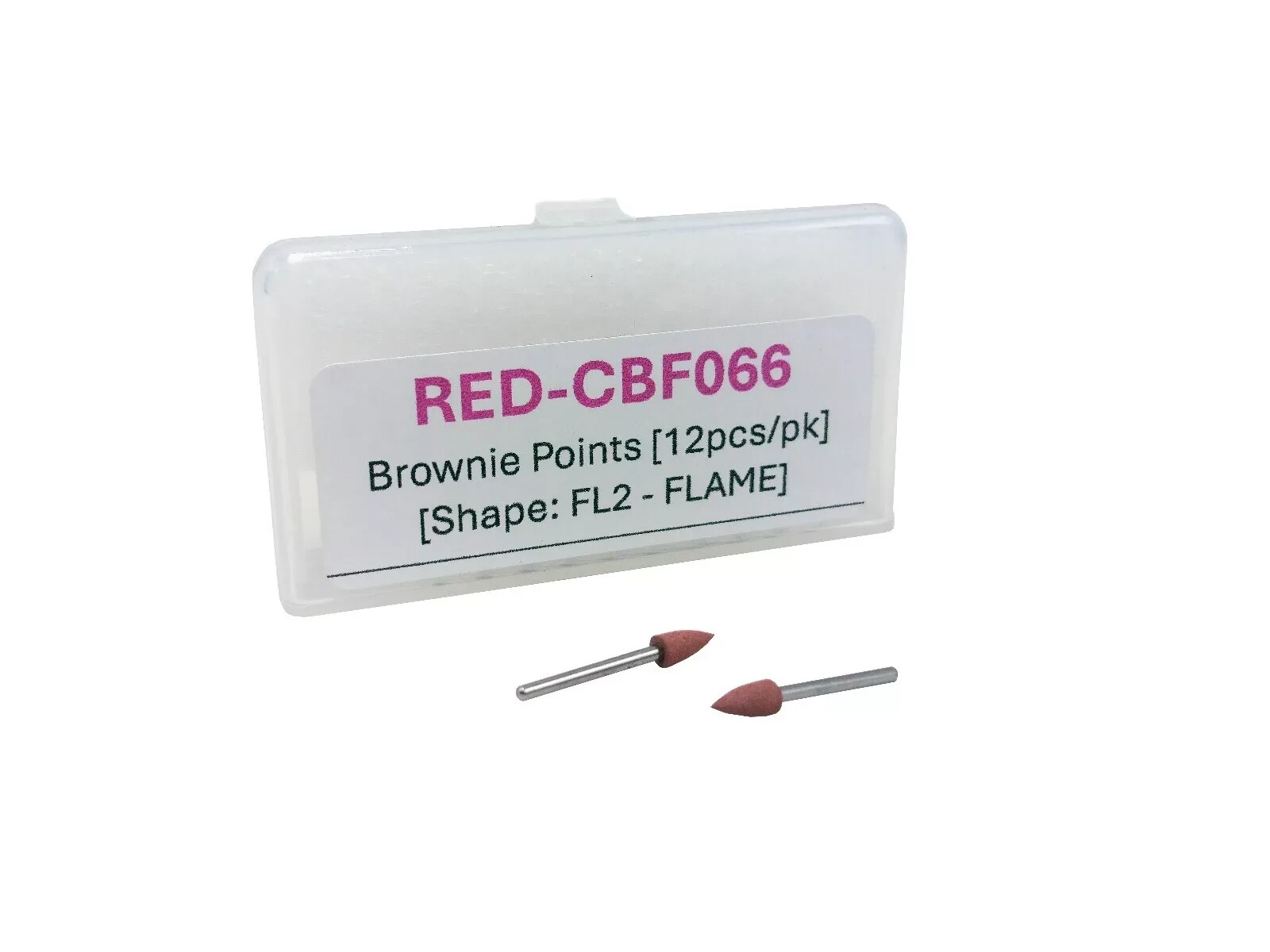 SHOFU Type Dental BROWNIE MINI POINTS Package of 12 Points (REDLAND)
