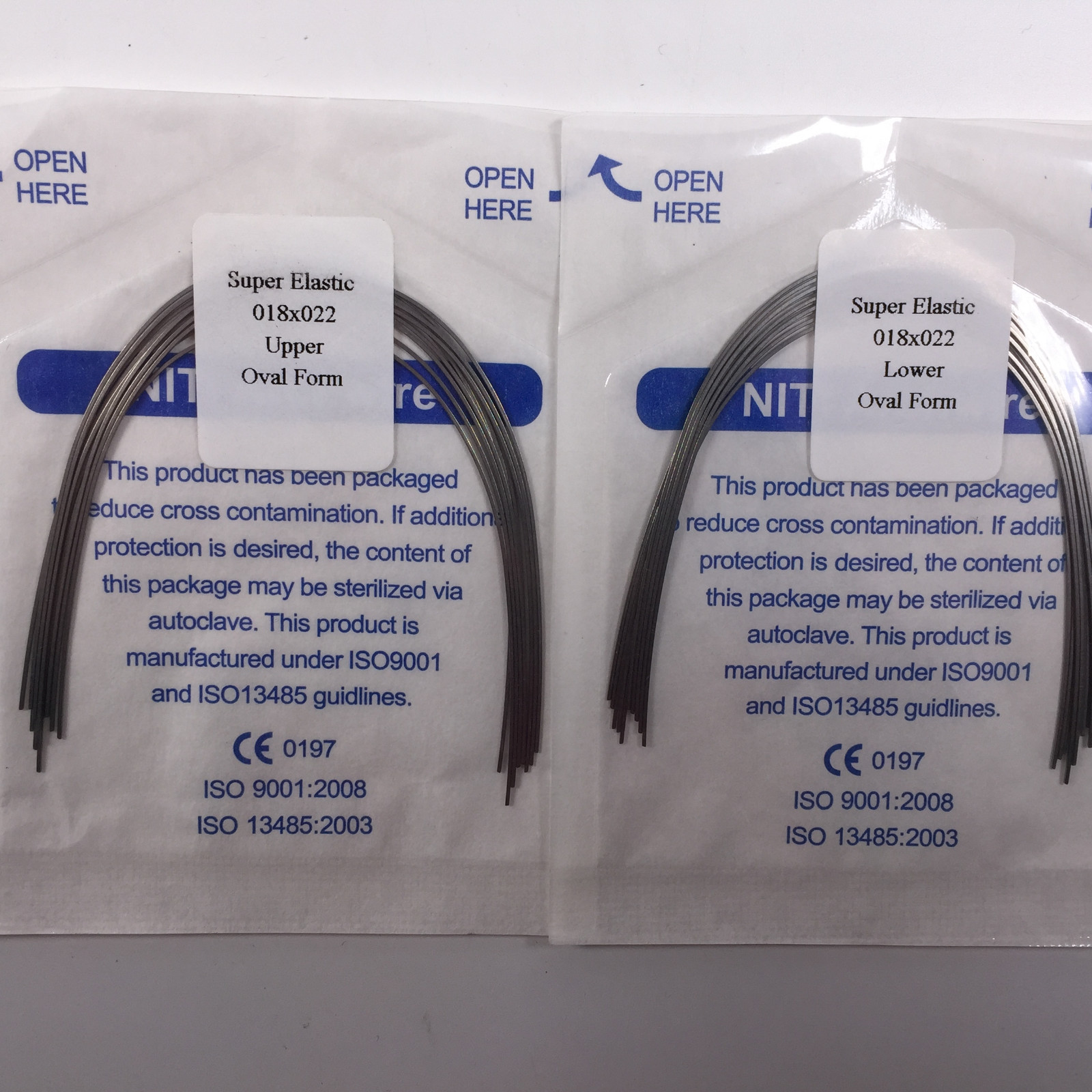 Dental Niti Super Elastic Arch Wires Rectangular Orthodontic Oval Ovoid Form
