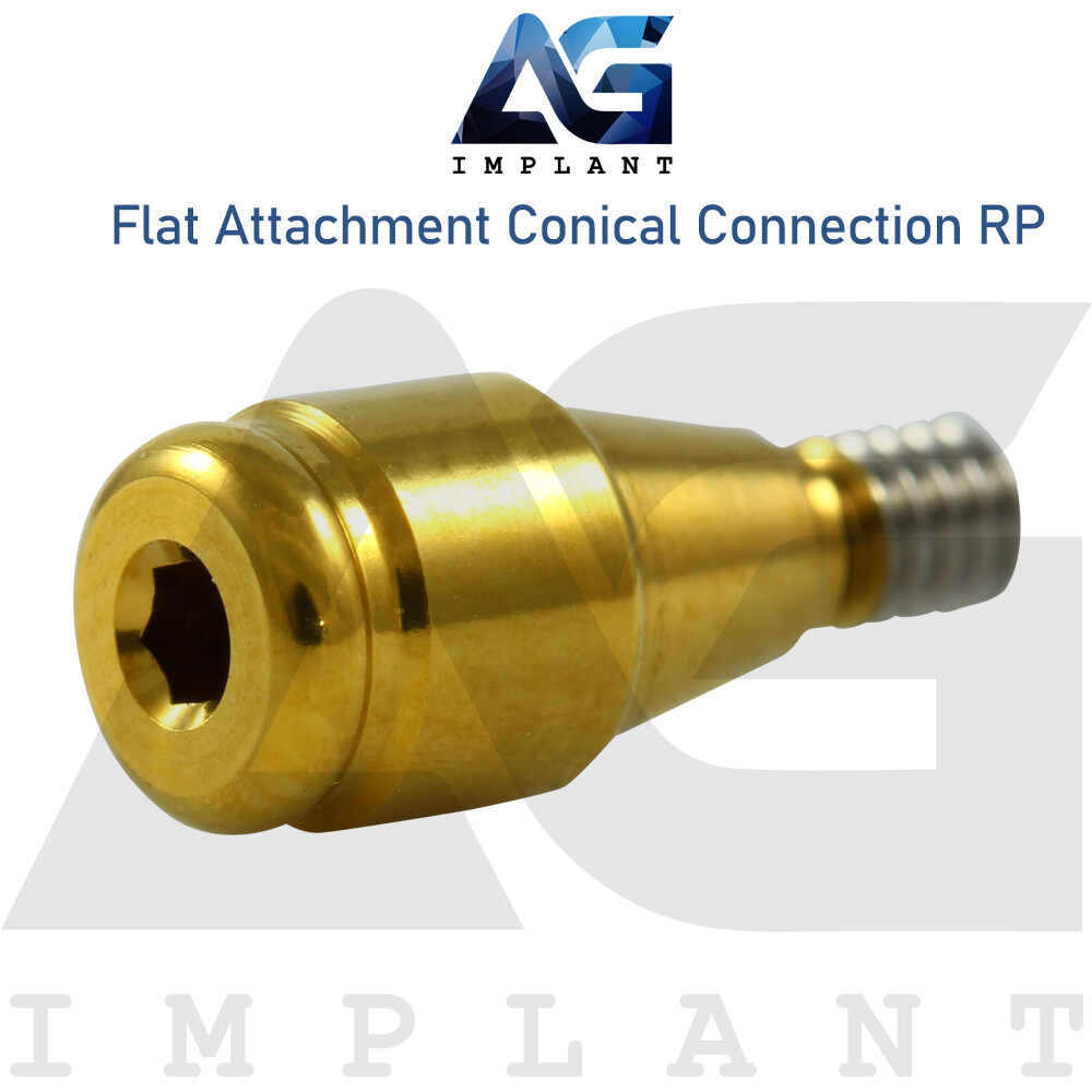Flat Attachment Abutment Standard Silicone Set RP Conical Connection