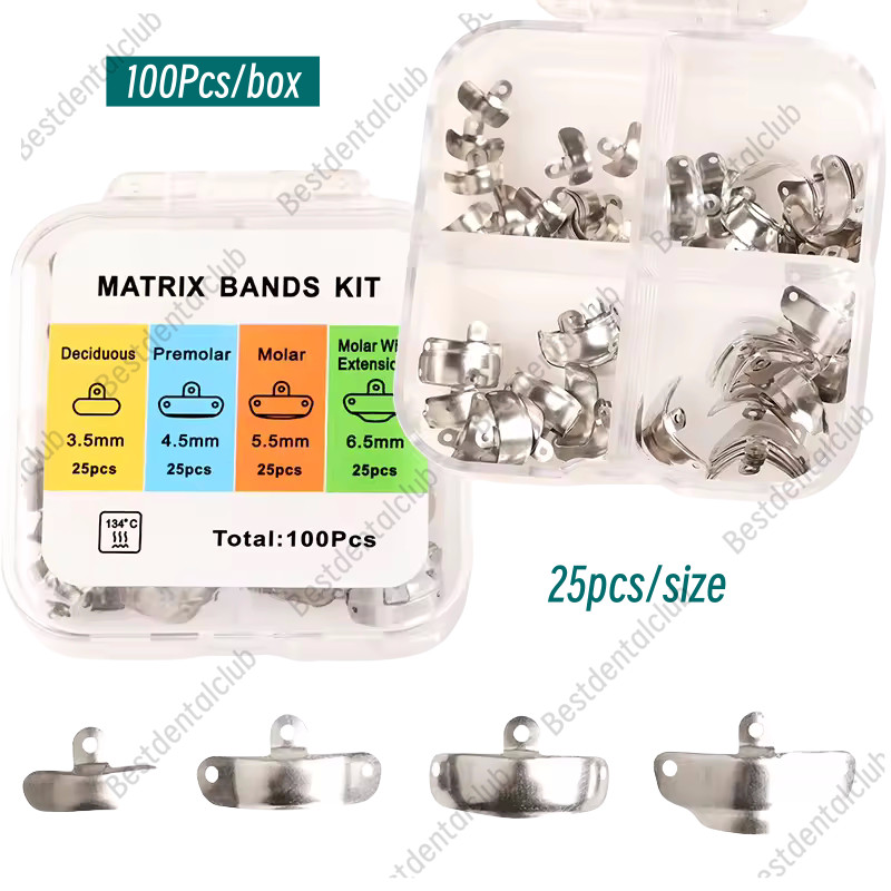 Dental Matrix Bands Ring Sectional Matrice Clamp Wedges Fit Garrison Palodent V3