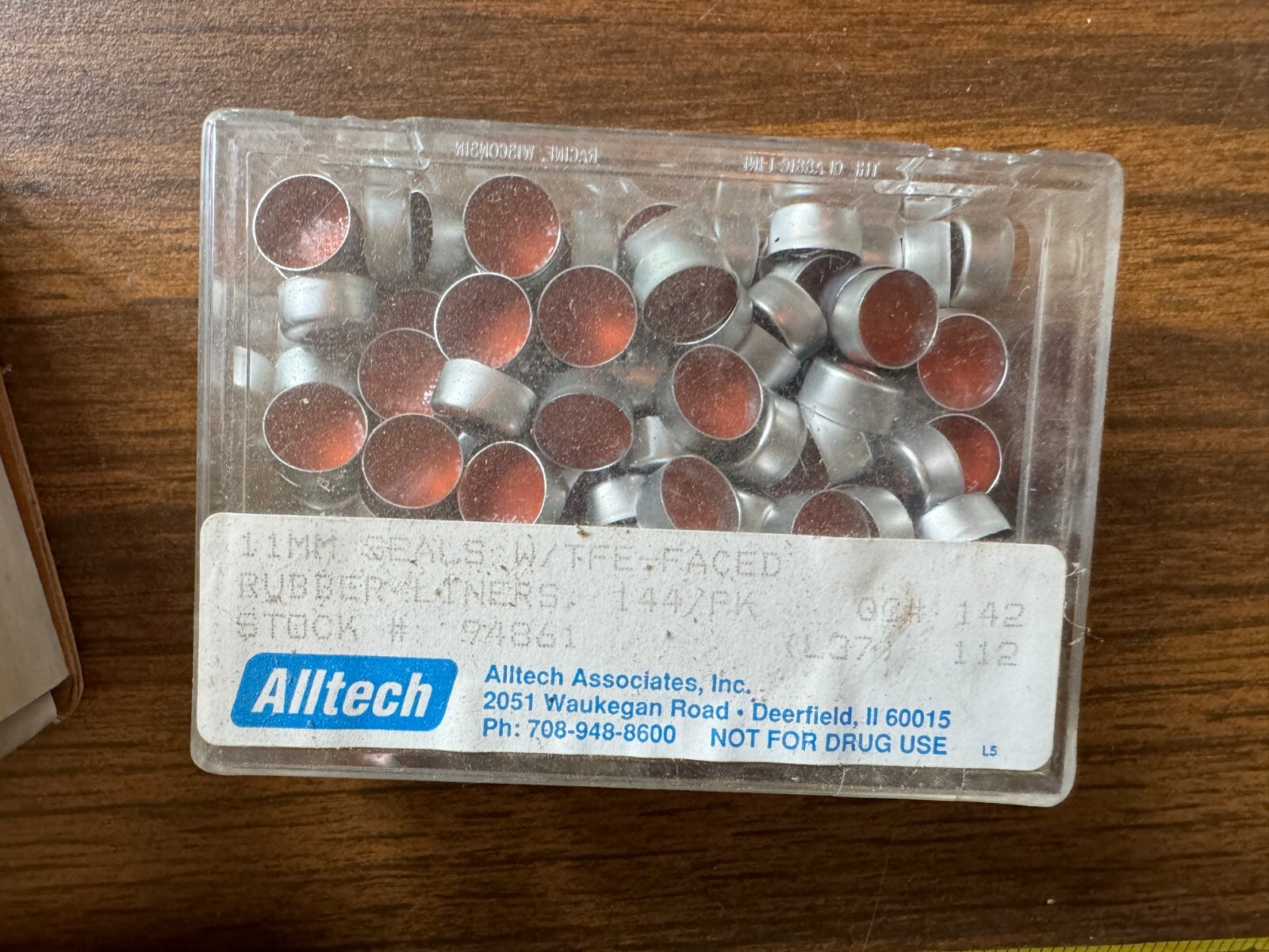 WHEATON Allt 11mm 13mm Tear-off E-Z Seal Aluminum Crimp Cap Z11 413-8 TFE Faced
