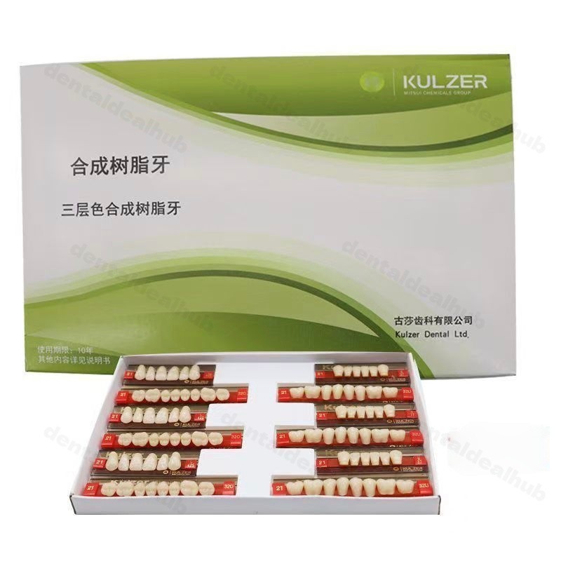 3 Layer Synthetic Resin Teeth Kit 3 Sets Box for Denture Making