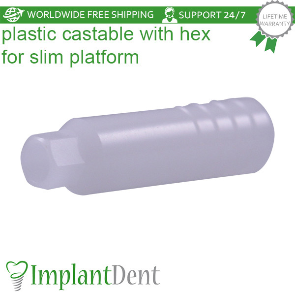 5x Dental Anti Rotational Castable Prosthetic For Slim Platform Int Hex 2.0mm