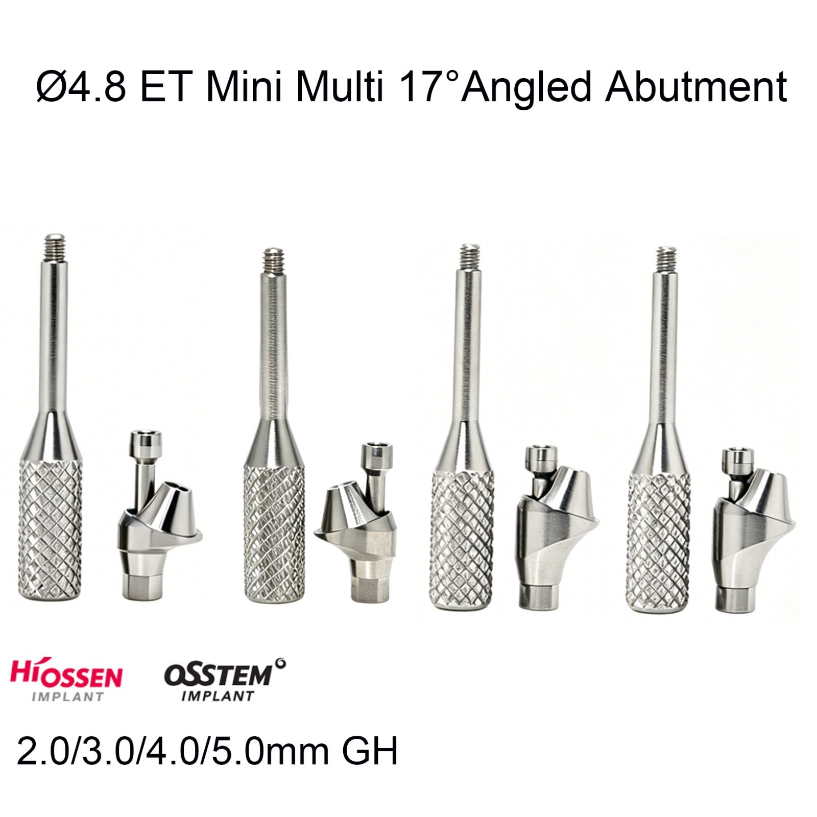 Dental Multi unit Angled abutment D4.8mm MUA 17/30/45° fits Hiossen Osstem M/R