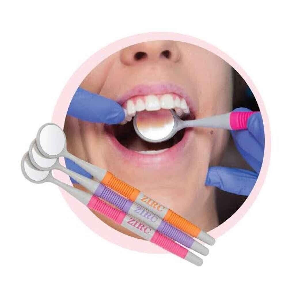 ZIRC Crystal HD Thin Grip Assorted Mouth Mirror Jewel 12pc USA Made (Free Ship)