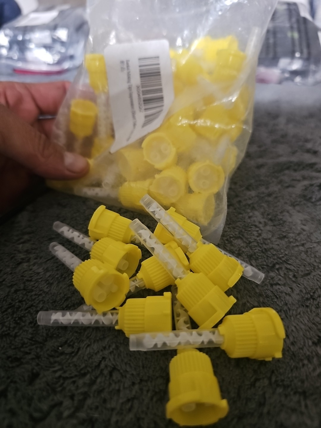 50-Dental Impression HP Mixing Tips Yellow New Sku#4