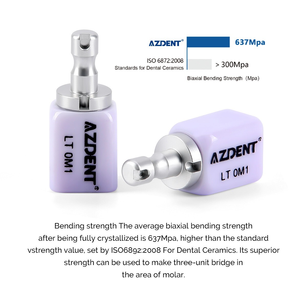 AZDENT HT/LT Dental Glass Ceramic Lithium Dislicate Blocks CEREC Emax CAD Block