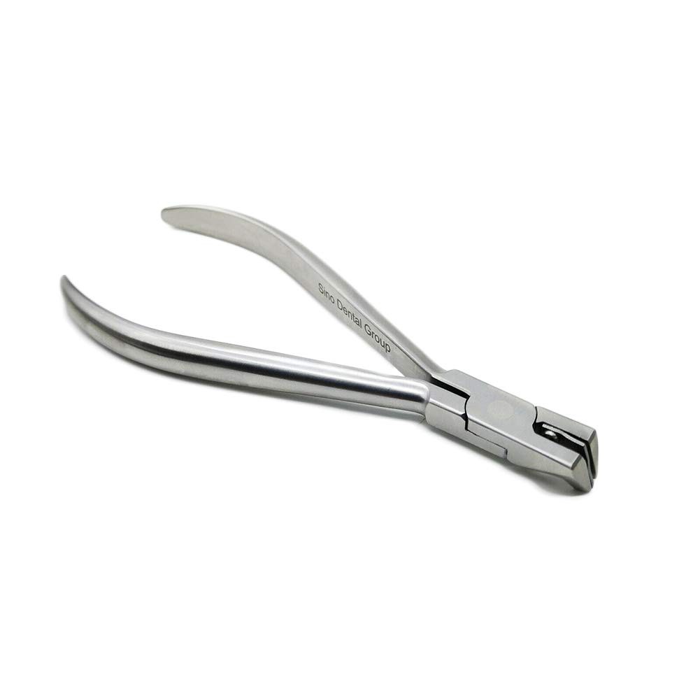 Dental Orthodontic Distal Cutter Plier, Flush Mini head long handle, Sliver