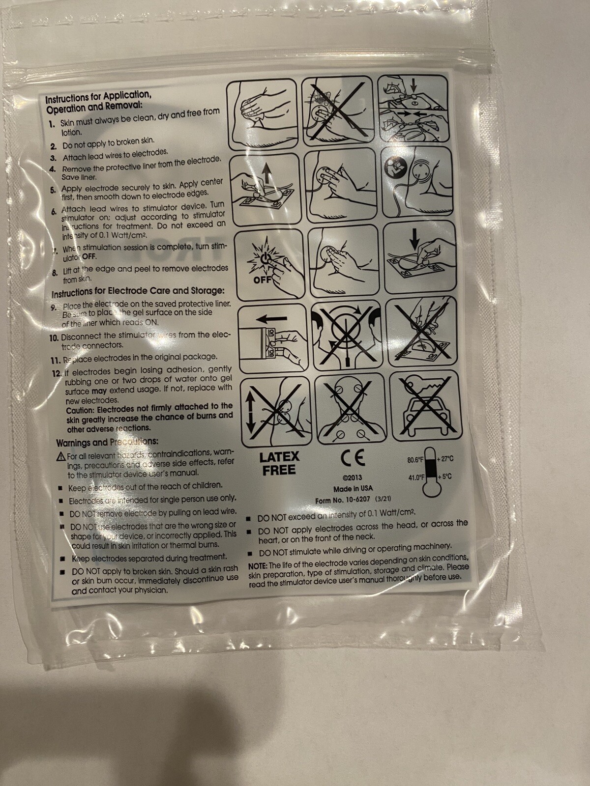 Zynex Electrodes, 2″ x 2″, White Cloth, Reuseable Self Adhering For Tens