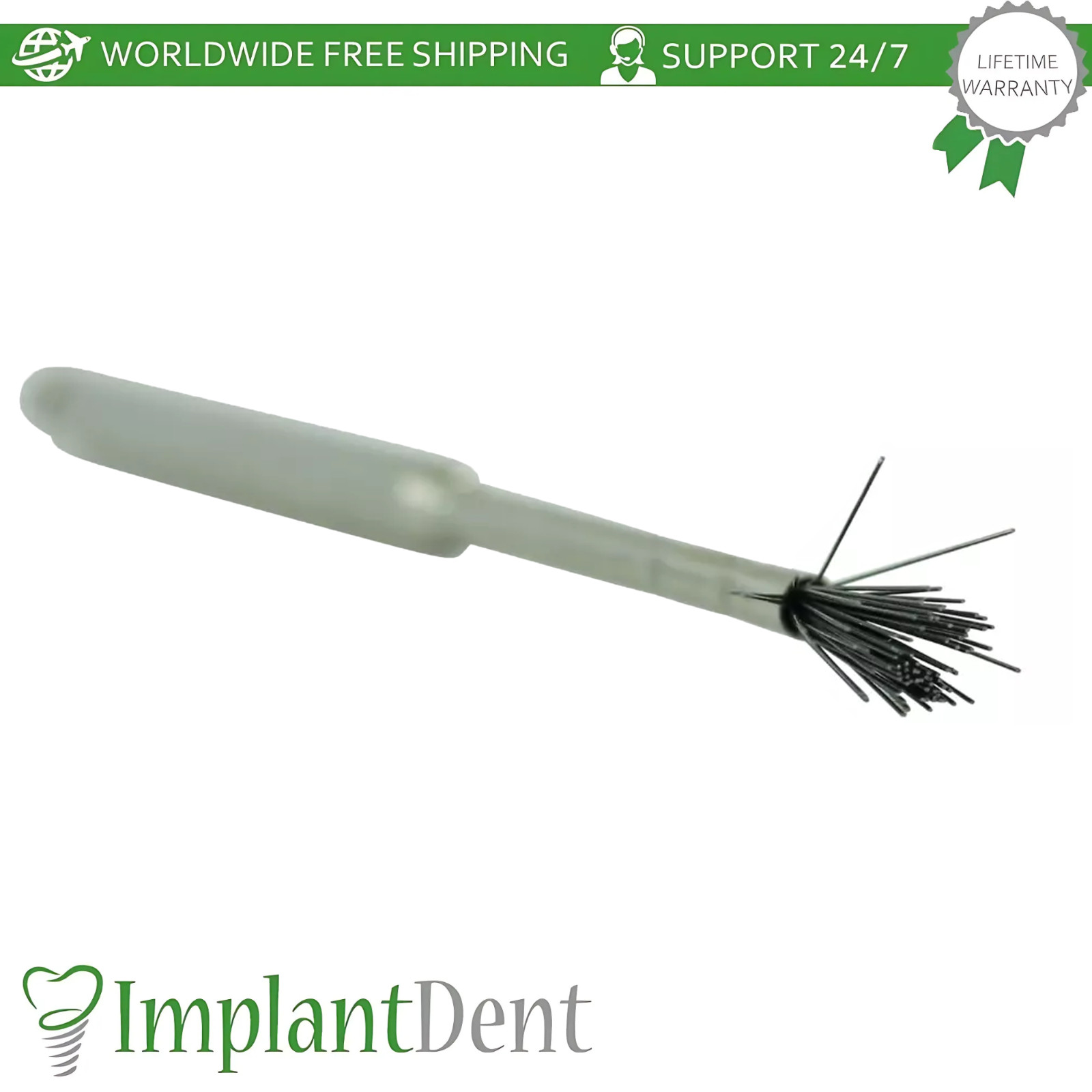 Dental Fixture Surface Cleaning Brush With NiTi Bristles Flexible Dentistry Tool