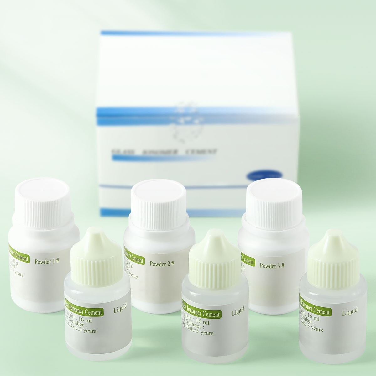 Dental Cement Glass Lonomer Radiopaque Luting & Lining Cement Liquid Powder US